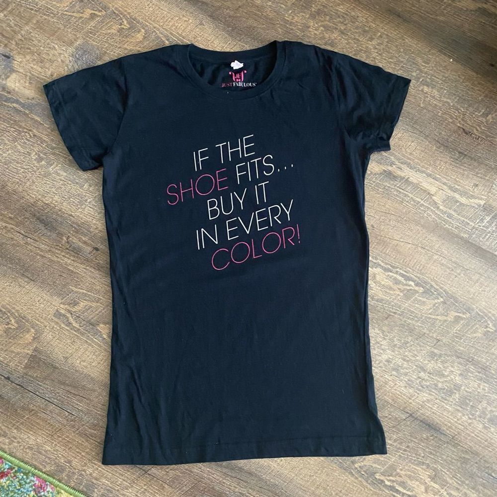 Inspirational Short Sleeves Women Tee in Black - Size XL